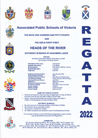 2022 regatta program